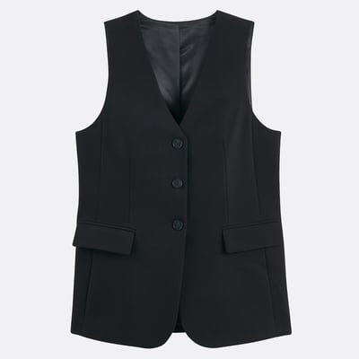 Длинный жилет прямого кроя в костюмном стиле LA REDOUTE COLLECTIONS