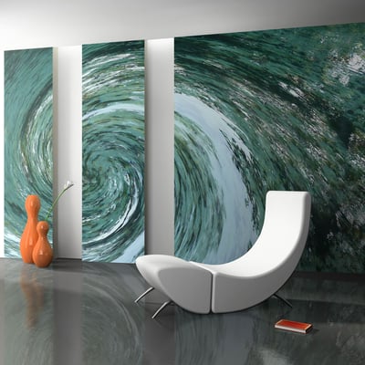 Papier peint intissé panoramique Abstractions Water twist EDEN