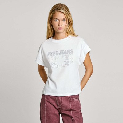 T-Shirt Avec Logo En Strass PEPE JEANS