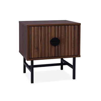 Table de chevet effet bois rainuré 1 tiroir BAZALT SWEEEK