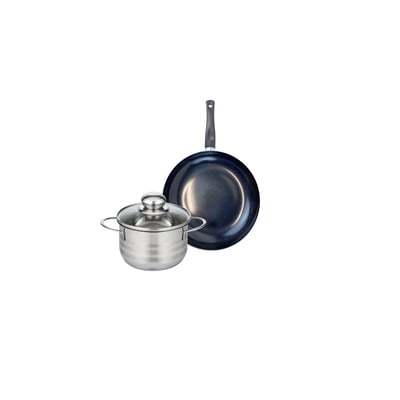 Batterie de cuisine 1 poêle 20cm + 1 faitout 14cm PRIMA BRILLANT ELO