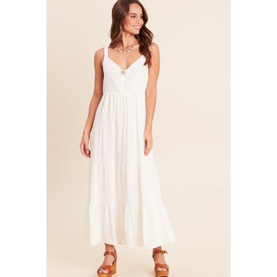 Robe longue évasée à fines bretelles BREAL