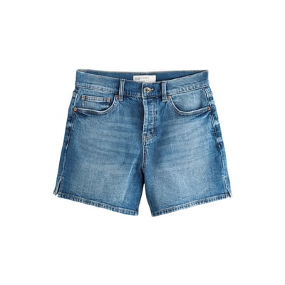 Short taille haute en jean à ourlets fendus NEXT