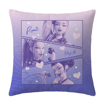 Coussin imprimé 100% polyester, GOLDEN KPOP DEMON HUNTERS