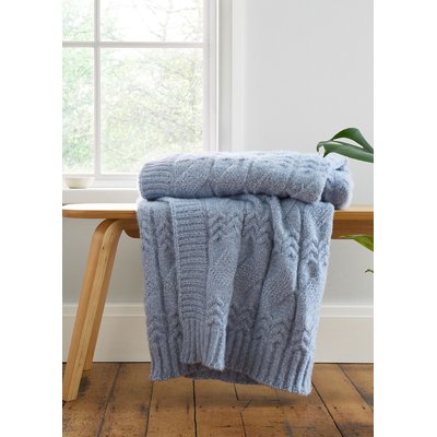 Cable Knit Throw BIANCA FINE LINENS