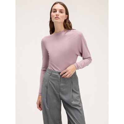 Pull asymétrique de couleur unie en FIL fin 100 % laine MOTIVI