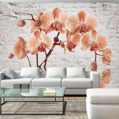 Papier peint intissé panoramique Fleurs The Orange Arc EDEN