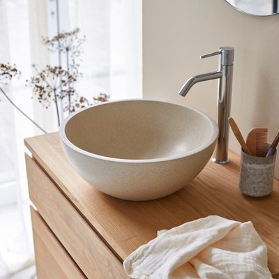 Vasque ronde en terrazzo cream MICHA TIKAMOON