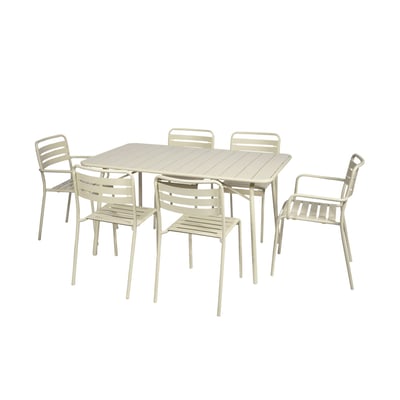 Table de jardin pliante métal + 6 assises AMÉLIA SWEEEK