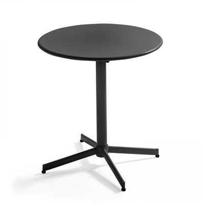 Table de jardin ronde rabattable en métal, PALAVAS OVIALA
