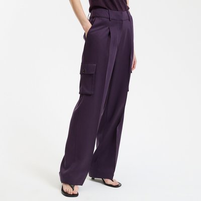 Lyocell Straight Cargo Trousers LA REDOUTE COLLECTIONS