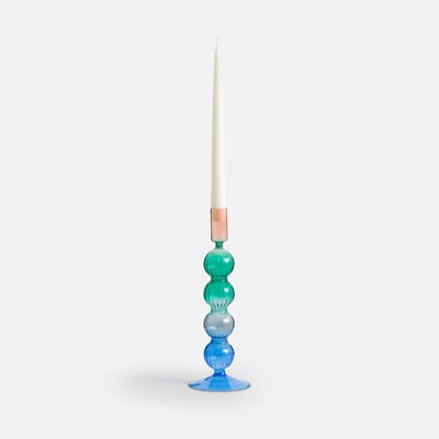 Bougeoir verre coloré H26,5 cm, Chilava LA REDOUTE INTERIEURS