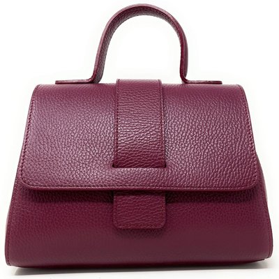 Sac violet cuir best sale
