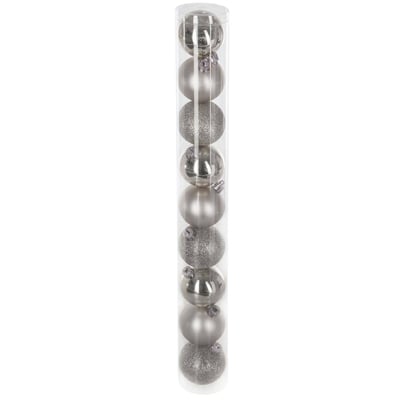 Lot de 9 boules de Noël en plastique grenat D. 60 mm FEERIC LIGHTS & CHRISTMAS