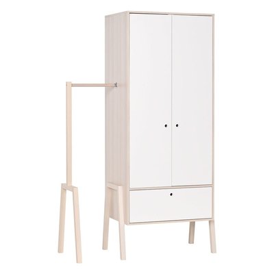 Armoire 2 portes 1 tiroir avec penderie et 1 porte manteau - SPOT CALICOSY