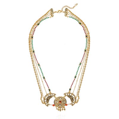 Collier chaîne multirang avec pendentif central et perles MARAJA HIPANEMA