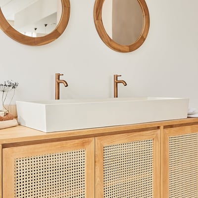 Vasque en béton beige 100 cm  OLIA BERAH GETAH