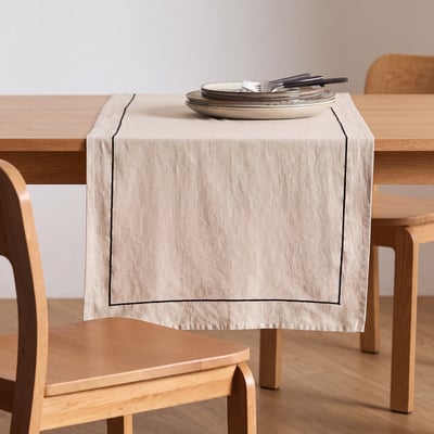 Chemin de table lin/coton lavé Métis Bourdon LA REDOUTE INTERIEURS