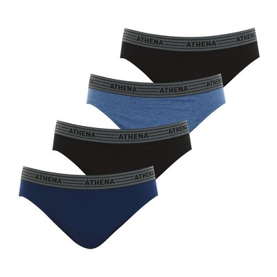 Lot de 4 slips basic coton ATHENA