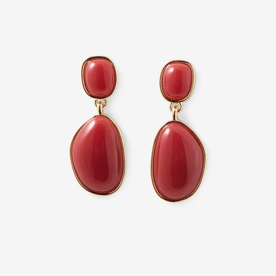 Boucles d'oreilles pendantes bordeaux BALABOOSTE