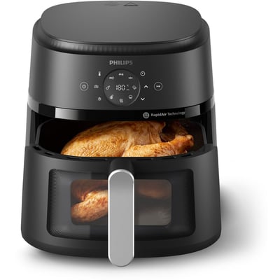Friteuse sans huile NA231/00 Friteuse sans huile avec fenêtre de cuisson Noir/Argent, Série 2000 6.2L PHILIPS
