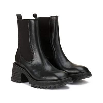 Ботинки из кожи на рифленой подошве LA REDOUTE COLLECTIONS