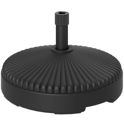 Pied de parasol design rond dia.55 x 30 cm - lestage eau sable - HDPE noir OUTSUNNY
