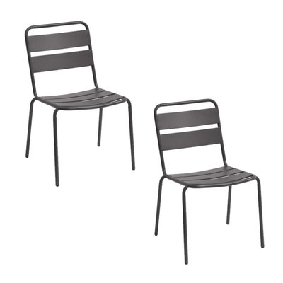 Lot de 2 chaises de jardin empilables Phuket HESPERIDE