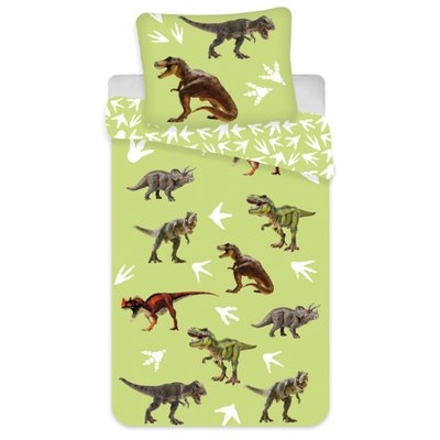 Parure de Lit Bébé Coton Réversible Dinosaure HOME
