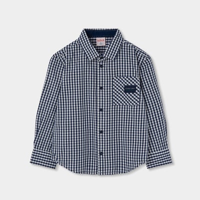 Chemise garçon popeline à carreaux BOBOLI