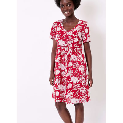 Robe imprimée évasée coton bio doublé SIWAN LA FIANCÉE