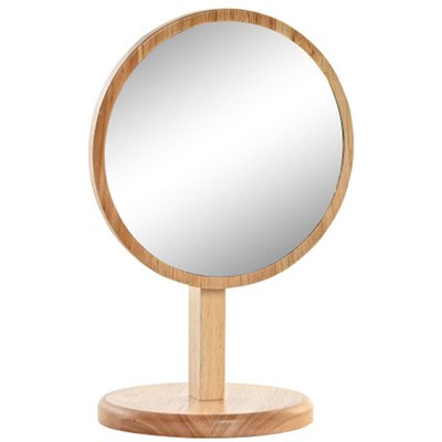 Miroir orientable sur pied en bois d'hévéa 15x12x22.5cm WADIGA
