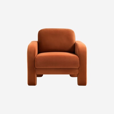 Fauteuil en velours BRAGA HABITAT