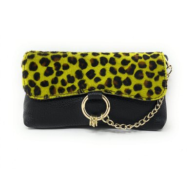 Mini-sac à main en cuir et poil de vachette MASAÏ OH MY BAG