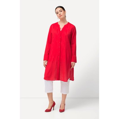 Blouse longue à tissu texturé. Ligne A avec ULLA POPKEN