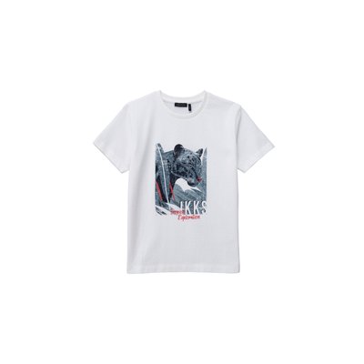 T-shirt coton bio palmiers flous IKKS