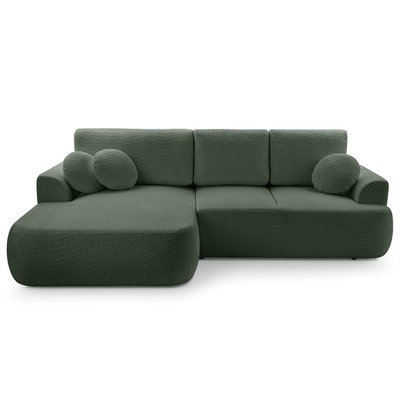 Canapé d'Angle Convertible en Tissu bouclette 4 places - CANDELA LISA DESIGN