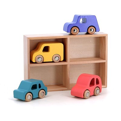 Coffret de 4 voitures en bois City VILAC