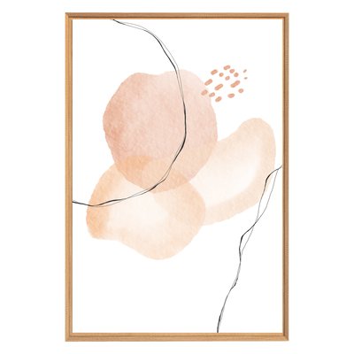 Tableau Mural Encadré Tâche Rose ABSTRAIT CEANOTHE