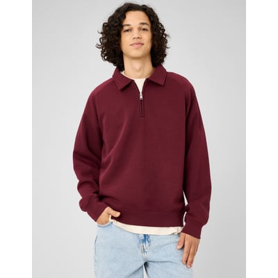 Sweat col polo zippé BZB