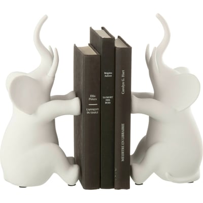 Serre-livres éléphant assis en résine, Lot de 2 RECOLLECTION