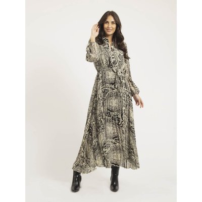 Robe Longue Plissée Motifs Inassia DONA LISA