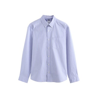 Chemise à manches longues rayée 100 % coton NEXT
