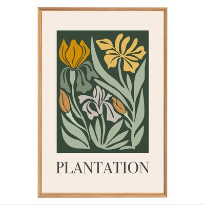 Tableau mural encadré illustration plantation 65x97 cm CEANOTHE