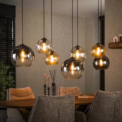 Suspension globe 7 lampes multicolores NOVA PIER IMPORT