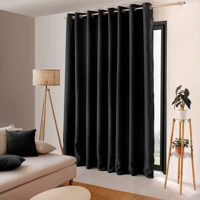 Rideau Occultant Grande Largeur 300x240 Basic Noir DECORATIE