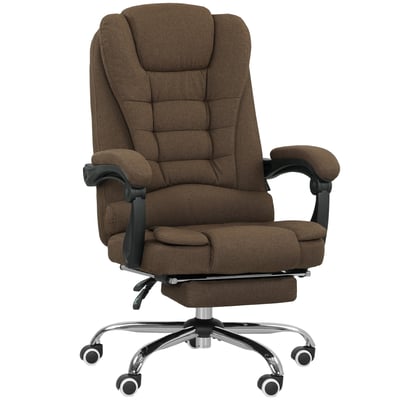 Chaise de bureau Polyester Marron HOMCOM