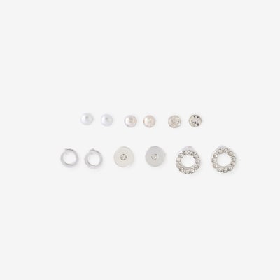 Set de 6 boucles d'oreilles puces argentées BALABOOSTE
