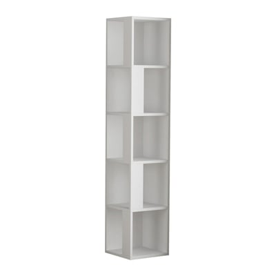 Etagère d'angle 5 tablettes blanc H161 cm - Piano CALICOSY