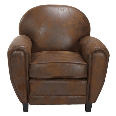 Fauteuil vieilli en microfibre - CLUB RENDEZ-VOUS DÉCO